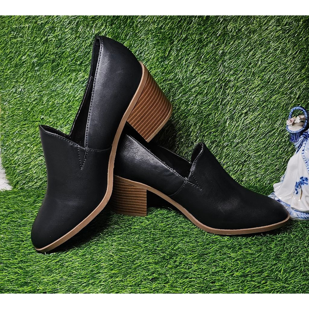 New Style & Co. Women's Black Fiskaa Slip-On Block Pump Shoes Size 9.5